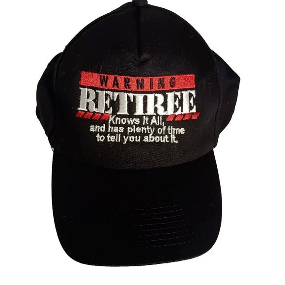 Warning RETIREE Knows it all & has Plenty of time to ... Trucker Strapback Cap - Picture 8 of 8